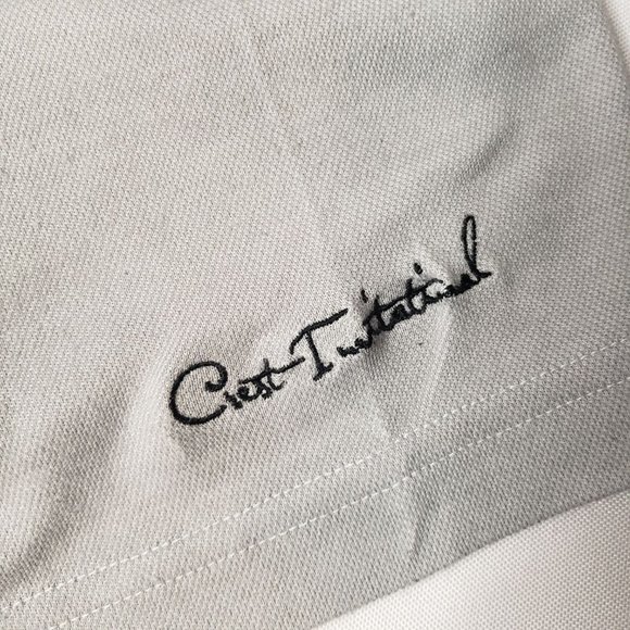 Travis Mathew White & Grey Short Sleeve Golf Polo - Picture 5 of 5